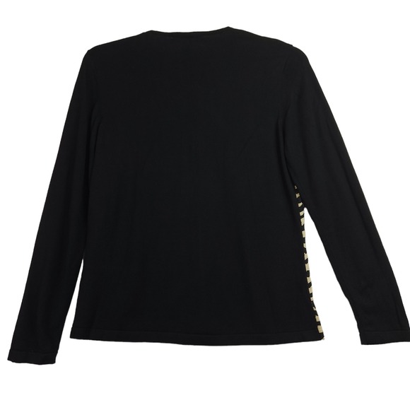 Vintage Norm Thompson Womens Cardigan Sweater M Animal Print Mob Wife Retro 90s - Picture 3 of 7